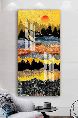 Ảnh gốc file in lụa Tranh trang trí lối vào FT15602 chi tiết