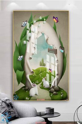 Tải file Tranh trang trí lối vào FT15806 (PSD) cho in ấn quảng cáo