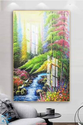 File gốc Tranh trang trí lối vào FT15850 (in tráng gương) sang trọng