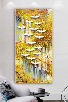 File in trần Tranh trang trí lối vào FT15931 (bản gốc) phong cảnh