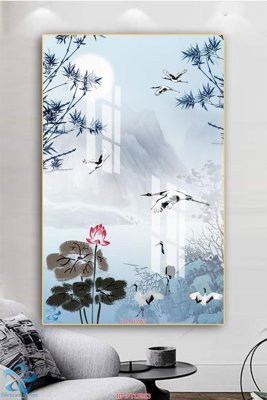 Tải file gốc in lụa Tranh trang trí lối vào FT15953 siêu nét