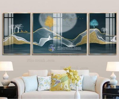 Ảnh gốc File tranh hiện đại pha lê gương FT165 (độ nét cao) in mica