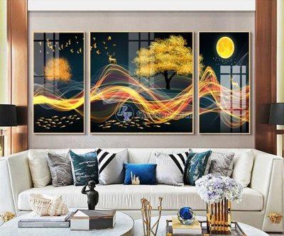 Ảnh gốc File tranh hiện đại pha lê gương FT166 (siêu chi tiết) để in ấn