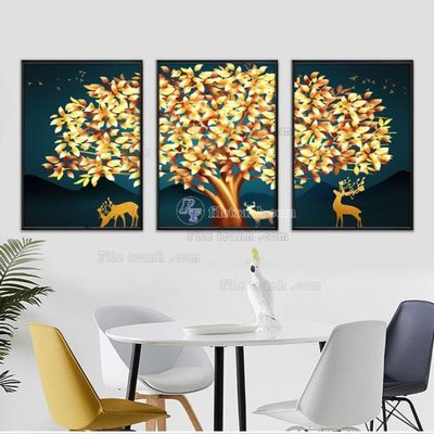 File in trần File tranh hiện đại pha lê gương FT175 (bản gốc) trời sao