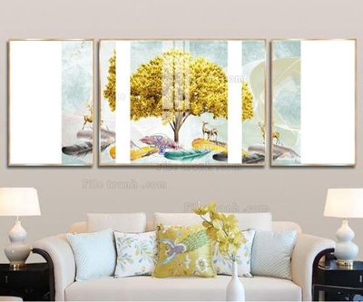 File tranh gốc in trần nhà File tranh hiện đại pha lê gương FT177 3D