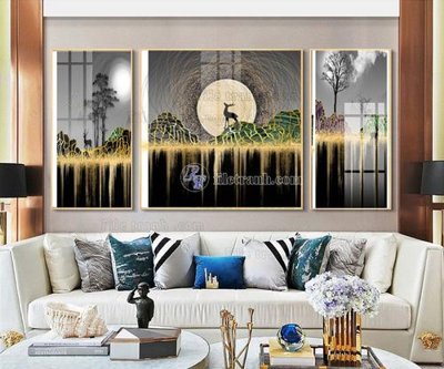 File PSD File tranh hiện đại pha lê gương FT180 (gốc) nhiều lớp (multi-layer)