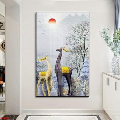 Ảnh gốc File tranh đơn lối vào FT20487 (nét căng) in mica