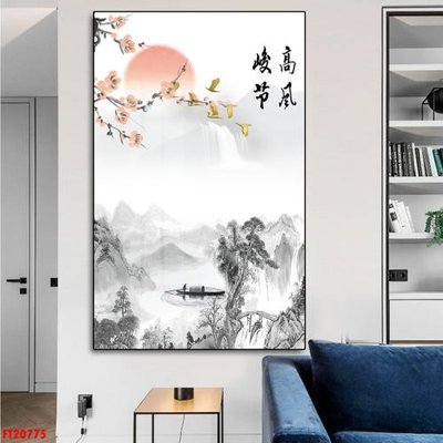 File gốc File tranh đơn lối vào FT20775 (in lụa) chi tiết cao