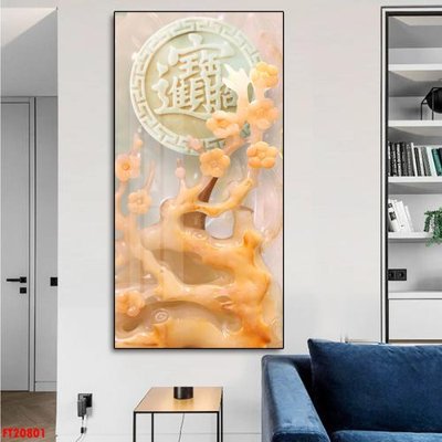 File gốc File tranh đơn lối vào FT20801 (in lụa) trang trí tường