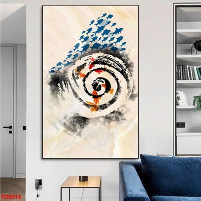 File gốc File tranh đơn lối vào FT20918 (in tráng gương) sang trọng