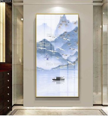 File tranh gốc PSD File tranh đơn lối vào FT21016 còn nguyên layer