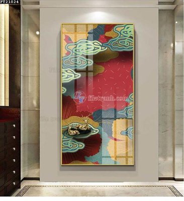 File gốc File tranh đơn lối vào FT21024 (in tráng gương) ốp tường