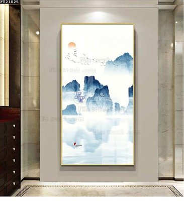 File in trần File tranh đơn lối vào FT21025 (bản gốc) bầu trời