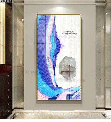 File tranh gốc in trần nhà File tranh đơn lối vào FT21028 3D