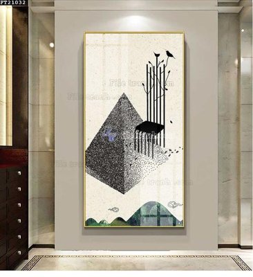 File PSD File tranh đơn lối vào FT21032 (bản gốc) đã tách nền