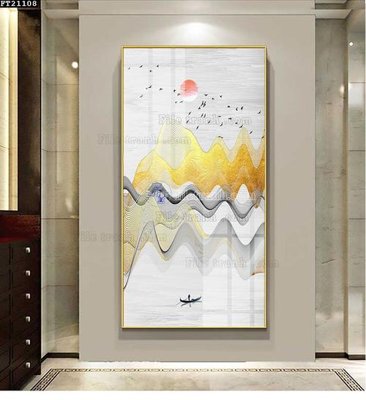 Ảnh gốc File tranh đơn lối vào FT21108 (nét căng) in mica