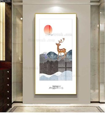 File tranh File tranh đơn lối vào FT21206 (bản gốc) in lụa dán tường