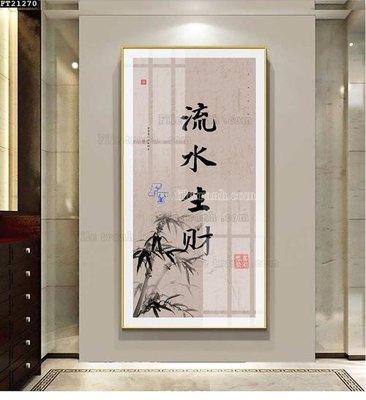 File tranh gốc in trần nhà File tranh đơn lối vào FT21270 3D