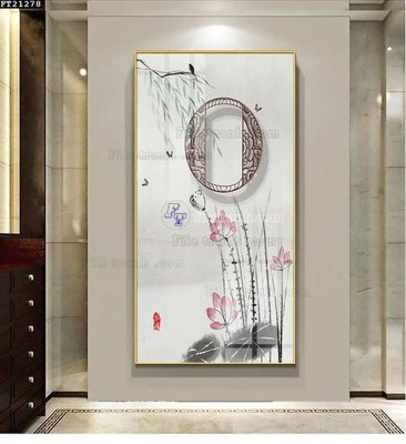 Tải file File tranh đơn lối vào FT21278 (gốc) in tranh tráng gương