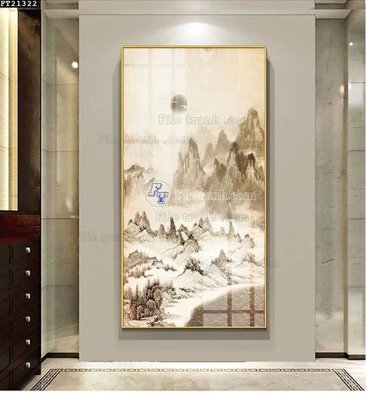 File PSD File tranh đơn lối vào FT21322 (bản gốc) dễ dàng edit