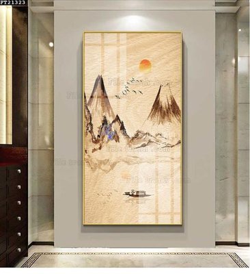 File tranh File tranh đơn lối vào FT21323 (ảnh gốc) in trần 3D