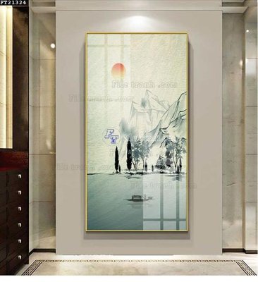 Hình ảnh file gốc in lụa File tranh đơn lối vào FT21324