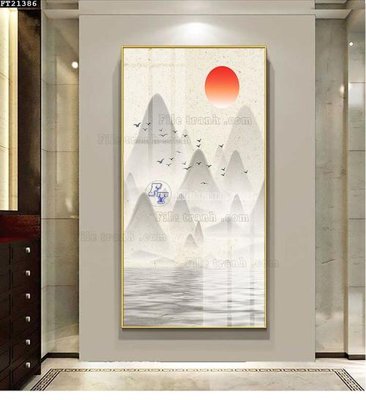 File gốc in ấn File tranh đơn lối vào FT21386 độ phân giải cao