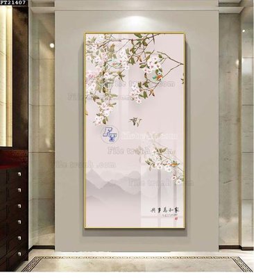 File tranh in trần 3D File tranh đơn lối vào FT21407 (ảnh gốc)