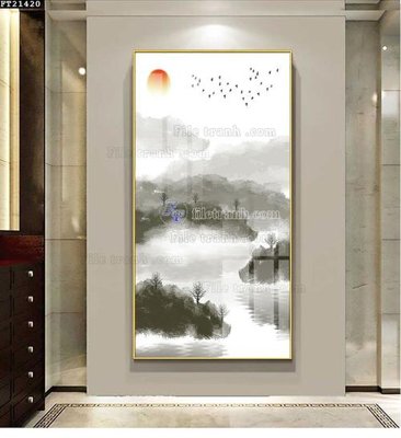 File in lụa File tranh đơn lối vào FT21420 (phong cảnh) File tranh đơn lối vào FT21420