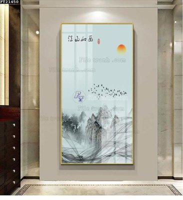 File in lụa File tranh đơn lối vào FT21450 (phong cảnh) File tranh đơn lối vào FT21450