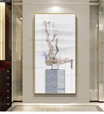 File in trần File tranh đơn lối vào FT21505 (file gốc) hoa văn 3D