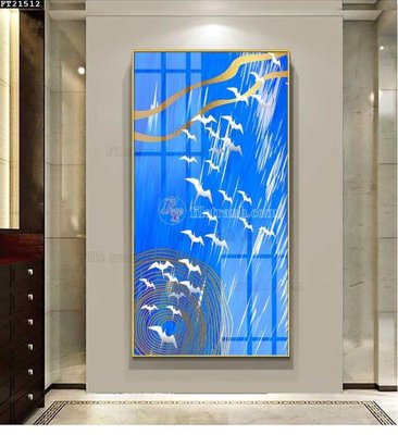 File in trần File tranh đơn lối vào FT21512 (bản gốc 3D) sống động