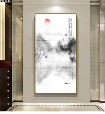 File ảnh File tranh đơn lối vào FT21643 (gốc) in PP, decal