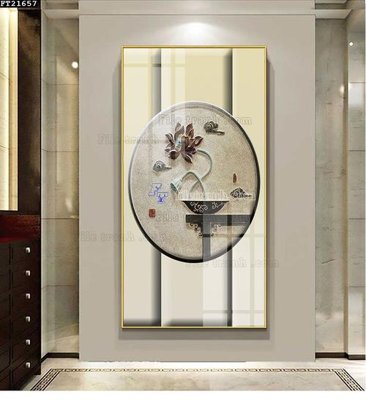 File gốc File tranh đơn lối vào FT21657 (in mica) cắt laser