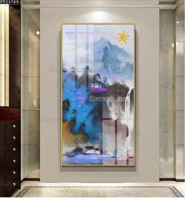 File gốc File tranh đơn lối vào FT21769 (ảnh chi tiết) để in trần