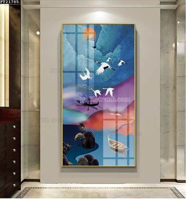 File tranh File tranh đơn lối vào FT21785 (gốc) in trên kính