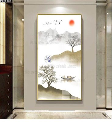 Download file gốc File tranh đơn lối vào FT21809 (in mica) 3D