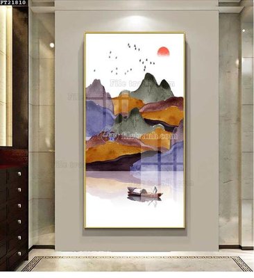 Ảnh gốc file in lụa File tranh đơn lối vào FT21810 chi tiết