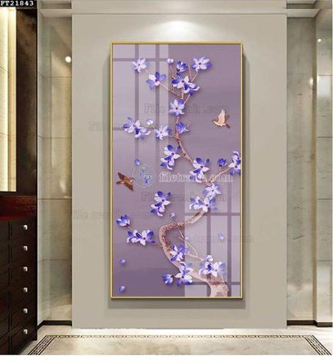 File gốc File tranh đơn lối vào FT21843 (in 3D) cho trang trí