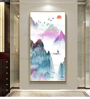 File tranh gốc PSD File tranh đơn lối vào FT21851 còn nguyên layer