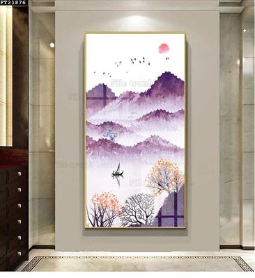 Hình ảnh file gốc in trần nhà File tranh đơn lối vào FT21876