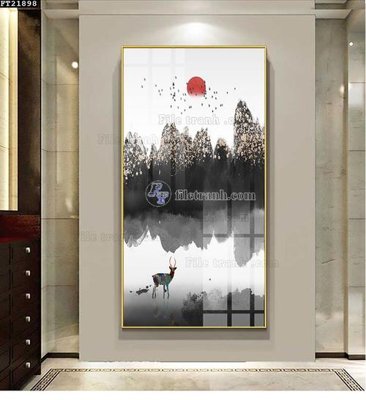 File tranh File tranh đơn lối vào FT21898 (ảnh gốc) in trần 3D