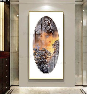 File gốc File tranh đơn lối vào FT21947 (in lụa) chi tiết cao