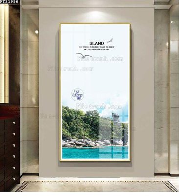 File gốc File in tranh tường đứng lối vào FT21996 (chuẩn CMYK) cho nhà in