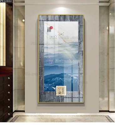 File gốc File in tranh tường đứng lối vào FT22002 (trang trí) phòng ngủ