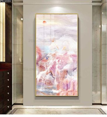 File in trần File in tranh tường đứng lối vào FT22006 (bản gốc 3D) sống động