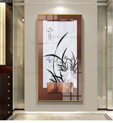 File tranh File in tranh tường đứng lối vào FT22010 (ảnh gốc) in trần 3D