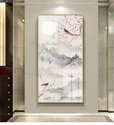 File gốc in ấn File in tranh tường đứng lối vào FT22023 chất lượng vượt trội