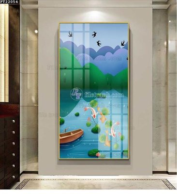 File PSD File in tranh tường đứng lối vào FT22054 (bản gốc) đã tách nền