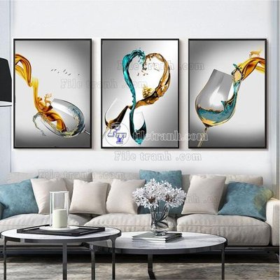 File PSD File tranh hiện đại pha lê gương FT254 (bản gốc) dễ dàng edit